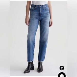 AG Adriano Goldschmied Denim Rian High-Rise Straight Ankle Jeans Size 29